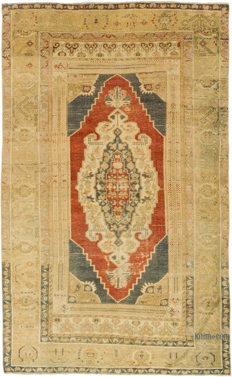 Alfombra Vintage Turca Anudada a Mano - 120 cm x 195 cm - K0073900