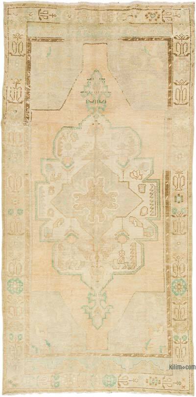 Vintage Turkish Hand-Knotted Rug - 4' 11" x 9' 7" (59" x 115")