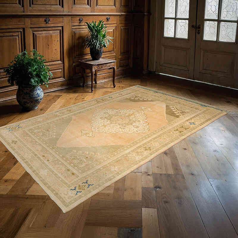 Vintage Turkish Hand-Knotted Rug - 5' 2" x 8' 1" (62" x 97") - K0073903