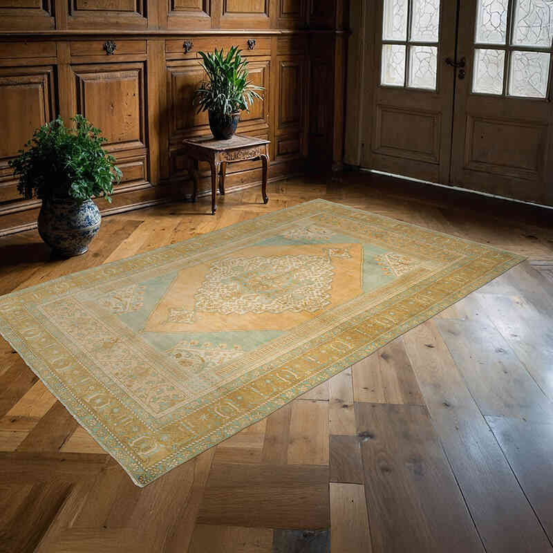 El Dokuma Vintage Halı - 154 cm x 250 cm - K0073914