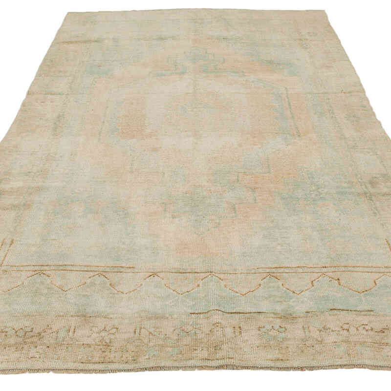 Alfombra Vintage Turca Anudada a Mano - 142 cm x 255 cm - K0073944