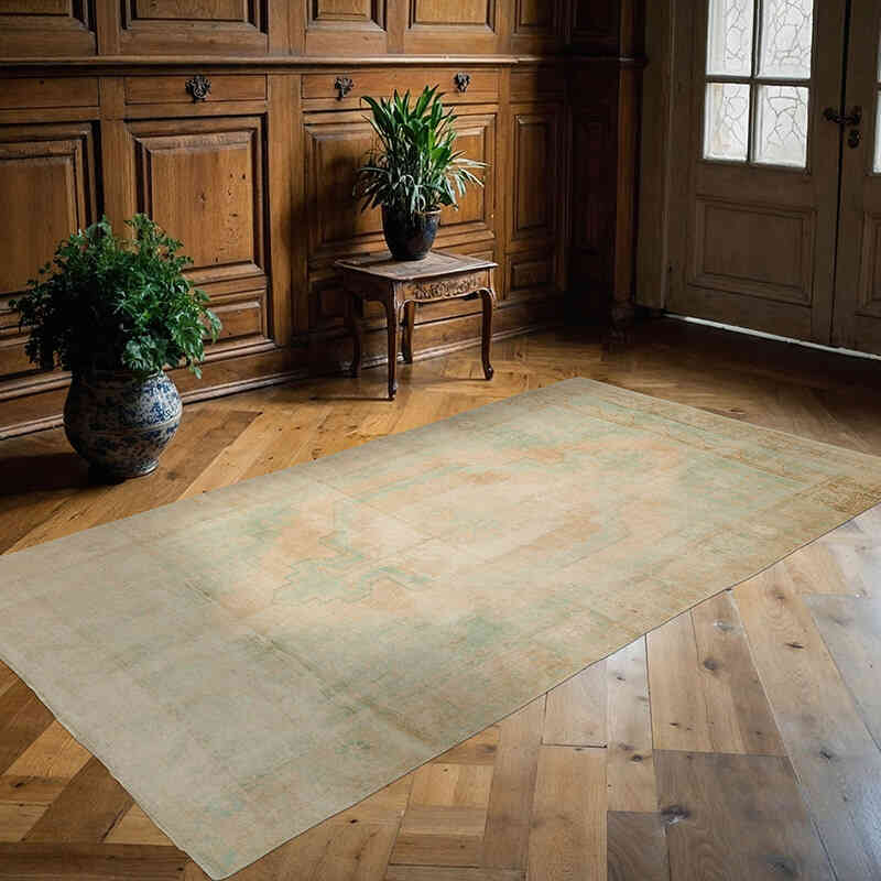 Alfombra Vintage Turca Anudada a Mano - 142 cm x 255 cm - K0073944