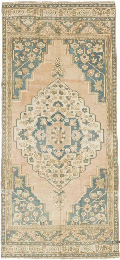 Alfombra Vintage Turca Anudada a Mano - 131 cm x 290 cm