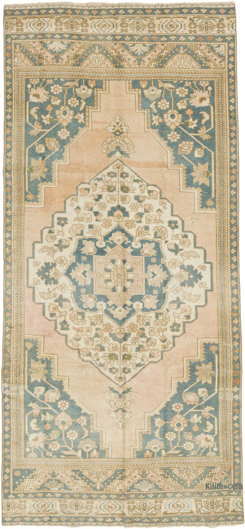 Vintage Turkish Hand-Knotted Rug - 4' 4" x 9' 6" (52" x 114") - K0073945