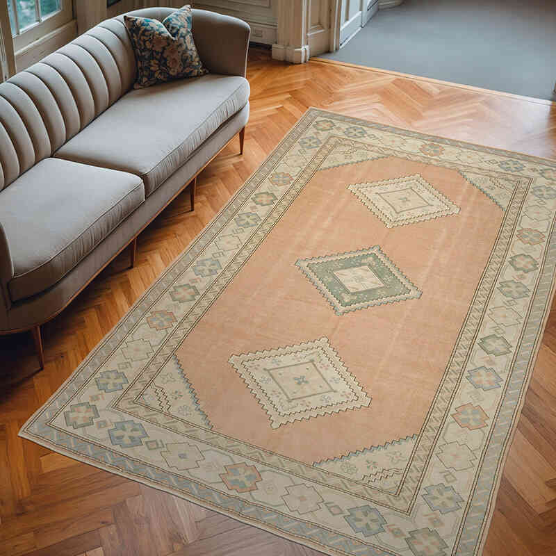 El Dokuma Vintage Halı - 203 cm x 303 cm - K0073948