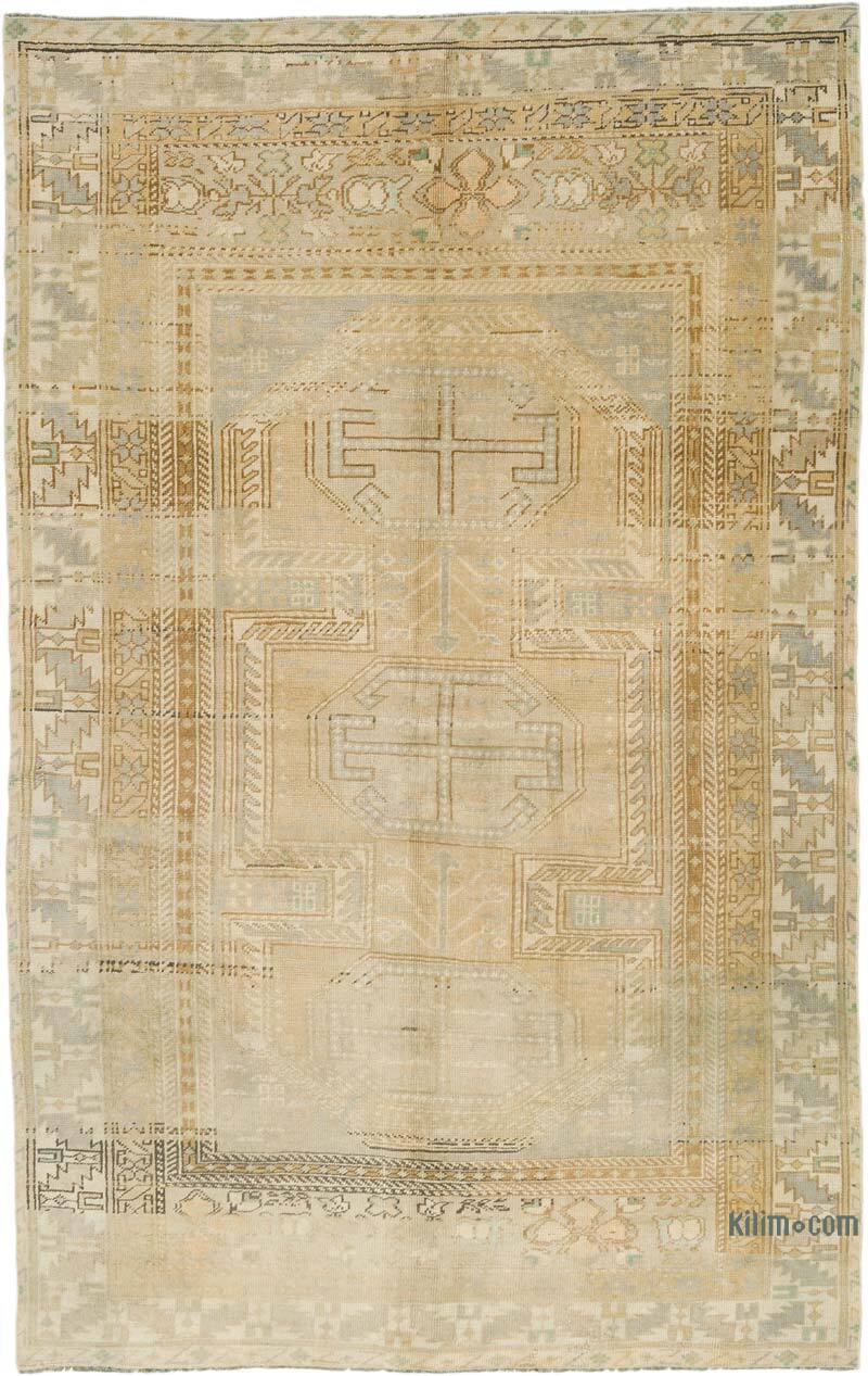 Vintage Turkish Hand-Knotted Rug - 4' 11" x 7' 11" (59" x 95") - K0073956