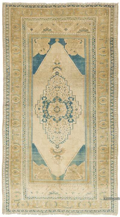 Vintage Turkish Hand-Knotted Rug - 5' 1" x 9' 1" (61" x 109")