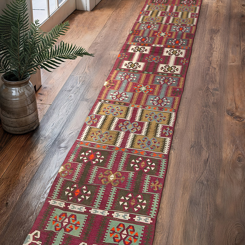 Alfombra Vintage Kayseri Kilim - 60 cm x 380 cm - K0073973