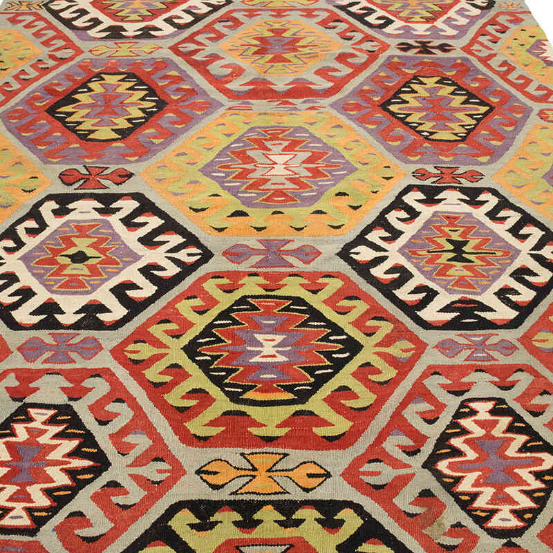 Vintage Oushak Kilim Rug - 5' 3" x 6' 7" (63" x 79") - K0073977