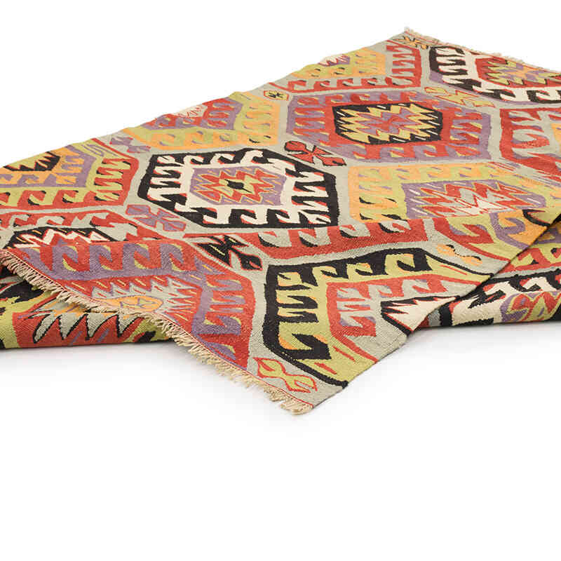 Vintage Oushak Kilim Rug - 5' 3" x 6' 7" (63" x 79") - K0073977