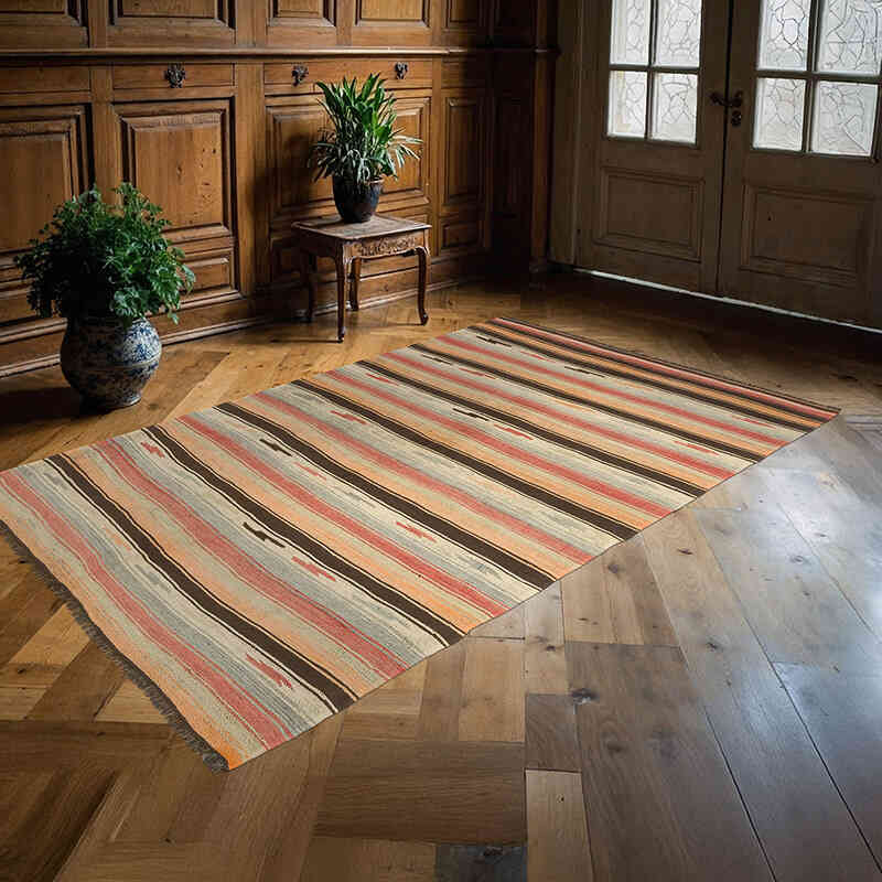 Vintage Mihalic Kilim Rug - 5' 3" x 8' 5" (63" x 101") - K0073984