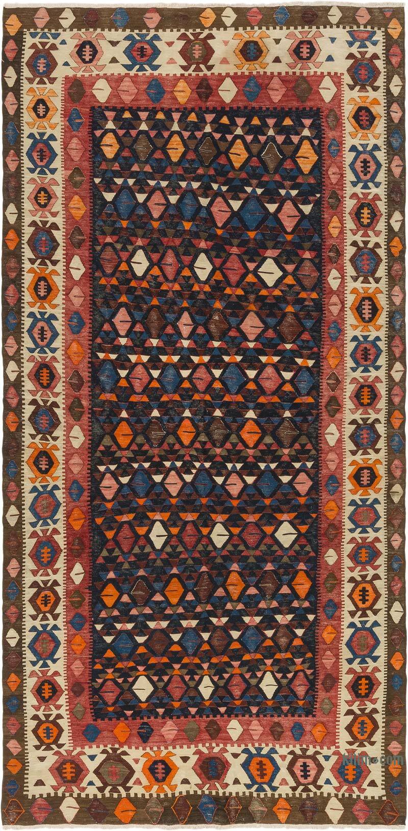Vintage Caucasian Kilim Rug - 5'  x 10'  (60" x 120") - K0073993