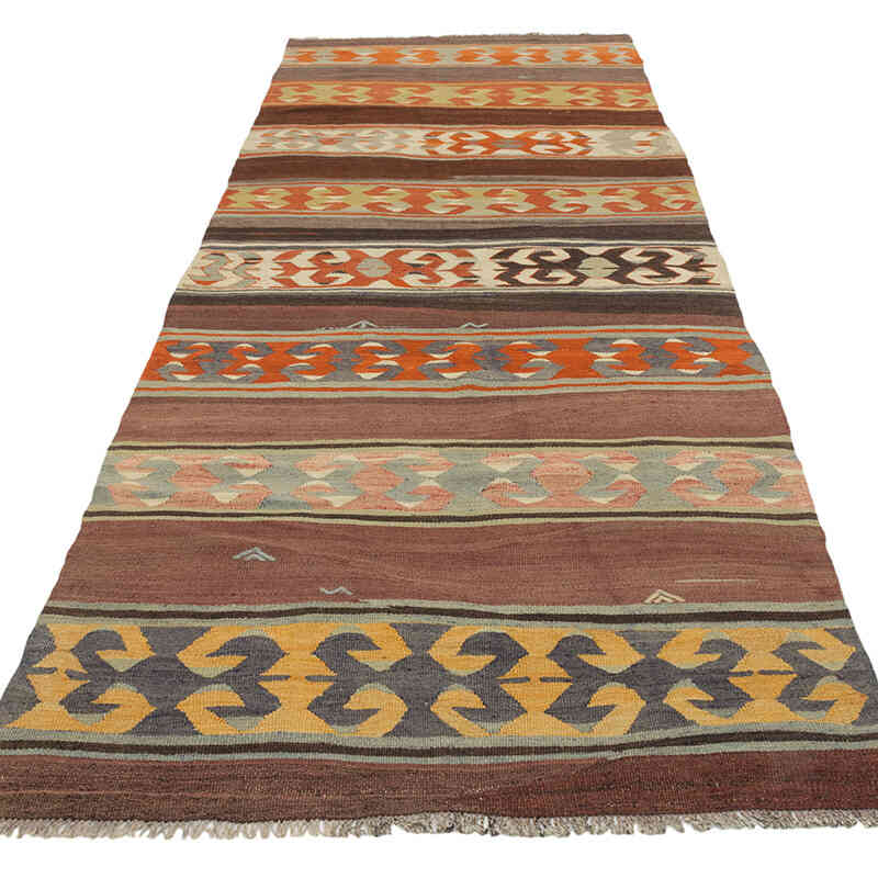 Vintage Konya Kilim Runner - 3' 6" x 9' 11" (42" x 119") - K0073998