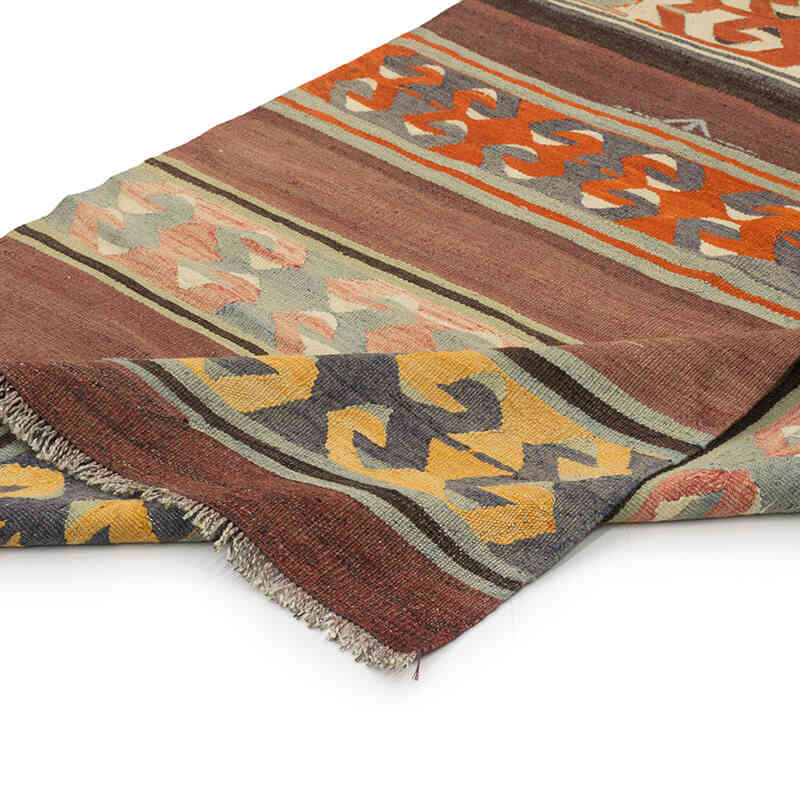 Vintage Konya Kilim Runner - 3' 6" x 9' 11" (42" x 119") - K0073998