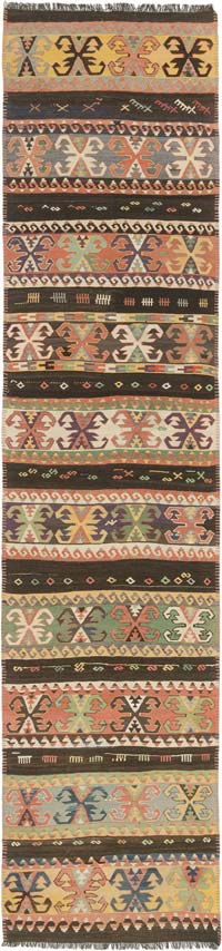 Vintage Sivas Kilim Runner - 2' 8" x 11' 4" (32" x 136")