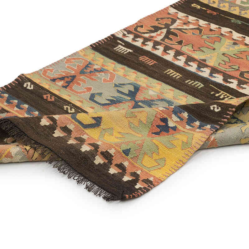 Vintage Sivas Kilim Runner - 2' 8" x 11' 4" (32" x 136") - K0073999