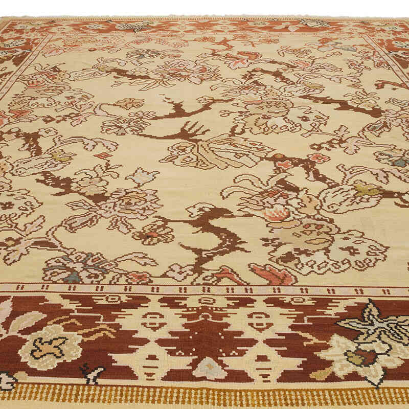 Vintage Balkan Kilim Rug - 9' 10" x 11' 8" (118" x 140") - K0074001