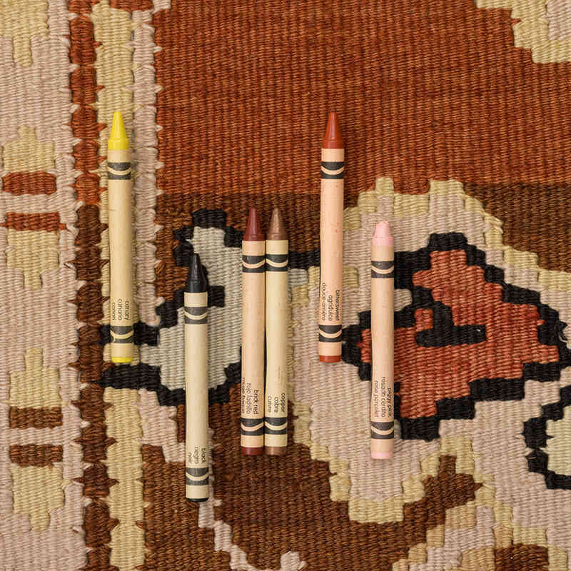 Vintage Balkan Kilim Rug - 9' 10" x 11' 8" (118" x 140") - K0074001