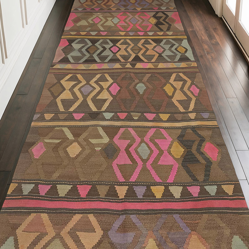 Vintage Kars Kilim Rug - 4' 11" x 11' 10" (59" x 142") - K0074011