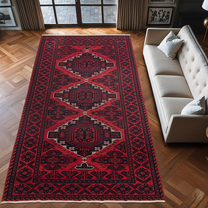 Vintage Kafkas Sumak Kilim - 203 cm x 400 cm - K0074023