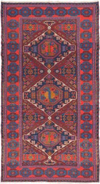 Alfombra Soumak Vintage Caucásica - 200 cm x 362 cm