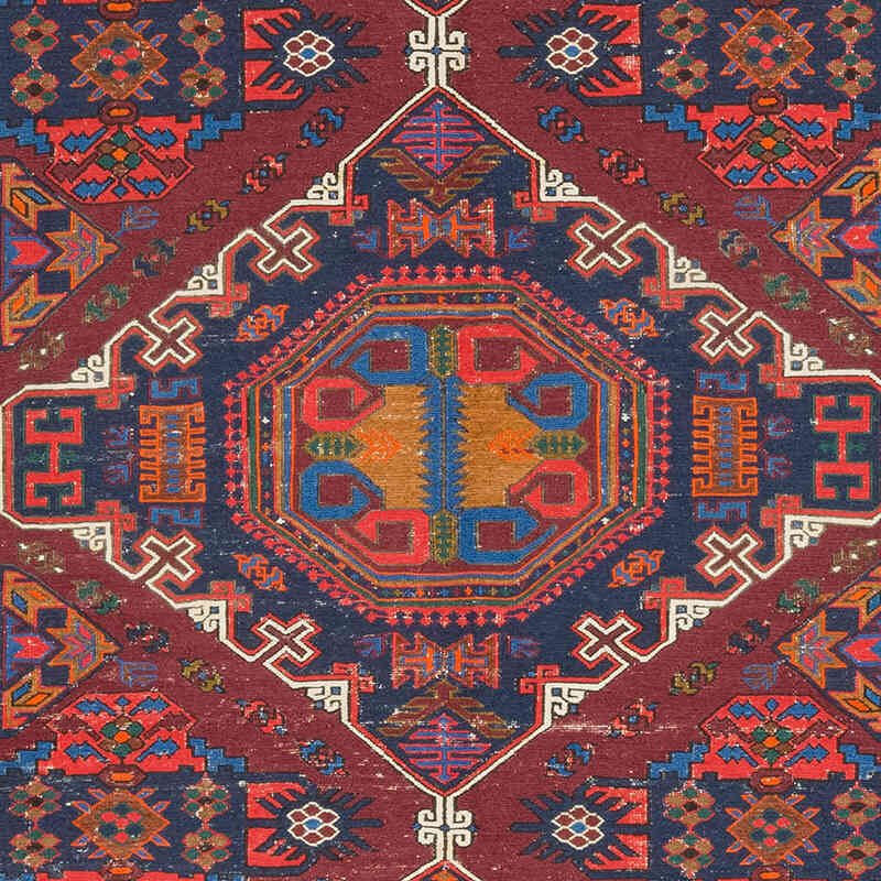 Alfombra Soumak Vintage Caucásica - 200 cm x 362 cm - K0074025