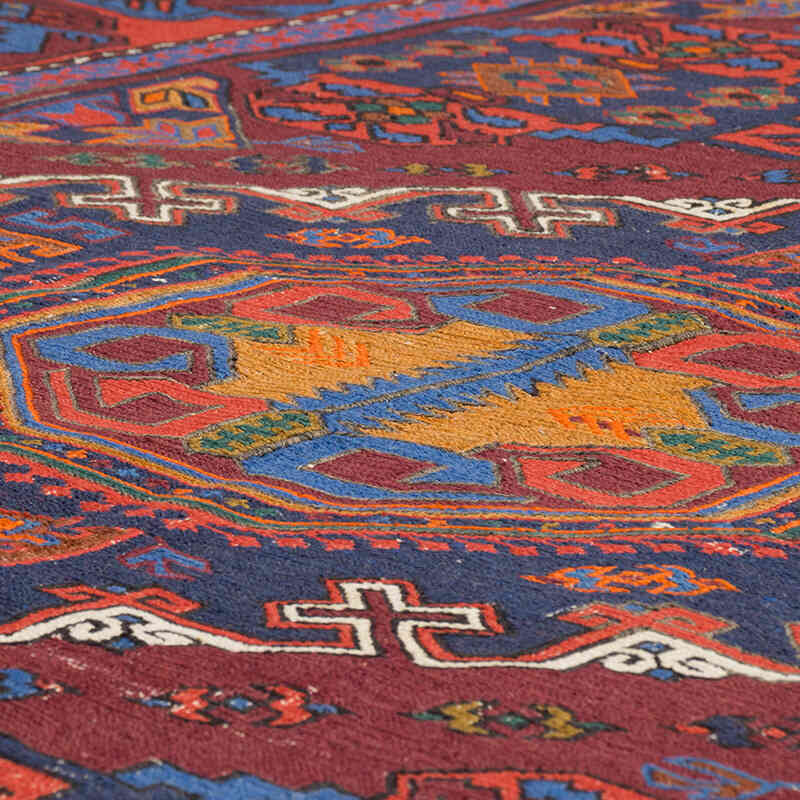 Alfombra Soumak Vintage Caucásica - 200 cm x 362 cm - K0074025