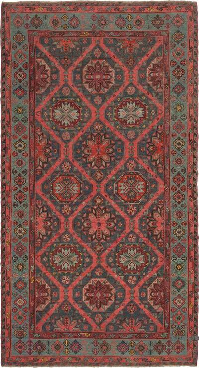 Vintage Caucasian Soumak Rug - 7' 3" x 13' 3" (87" x 159")