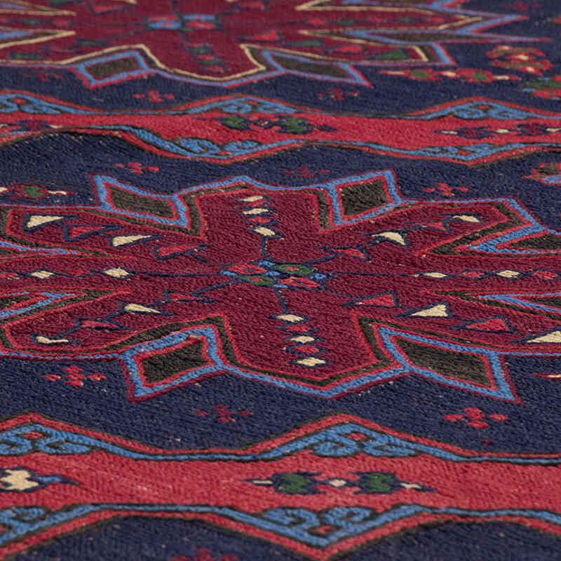 Alfombra Soumak Vintage Caucásica - 225 cm x 390 cm - K0074030