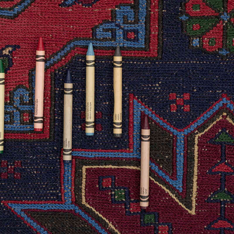 Alfombra Soumak Vintage Caucásica - 225 cm x 390 cm - K0074030