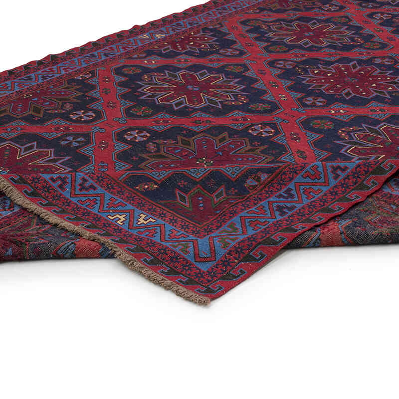 Alfombra Soumak Vintage Caucásica - 225 cm x 390 cm - K0074030