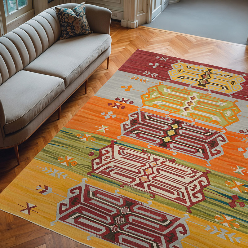 Yeni Kök Boya El Dokuma Kilim - 255 cm x 311 cm - K0074032