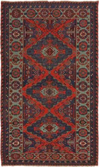 Vintage Caucasian Soumak Rug - 7' 6" x 12' 7" (90" x 151")