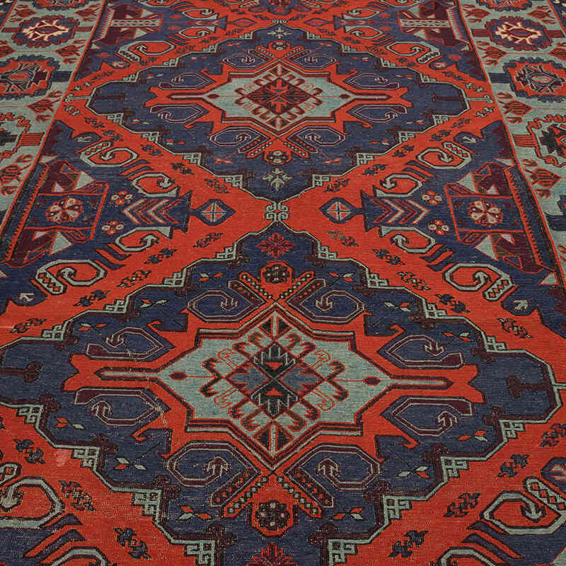 Mavi Vintage Kafkas Sumak Kilim - 228 cm x 384 cm - K0074034