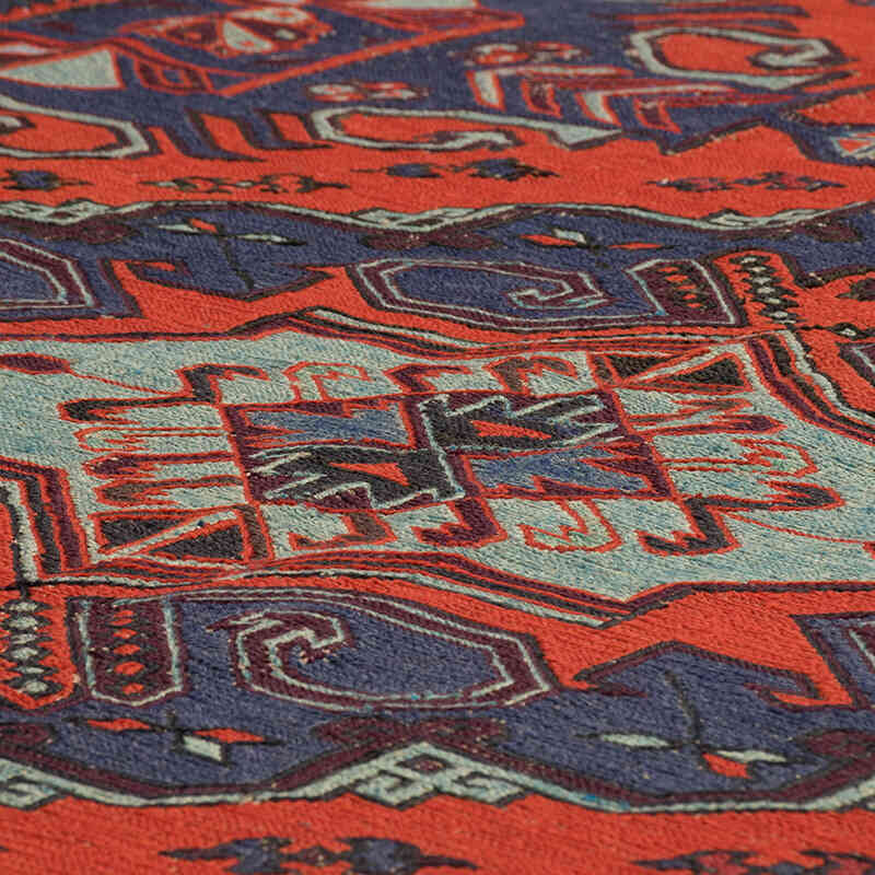 Mavi Vintage Kafkas Sumak Kilim - 228 cm x 384 cm - K0074034