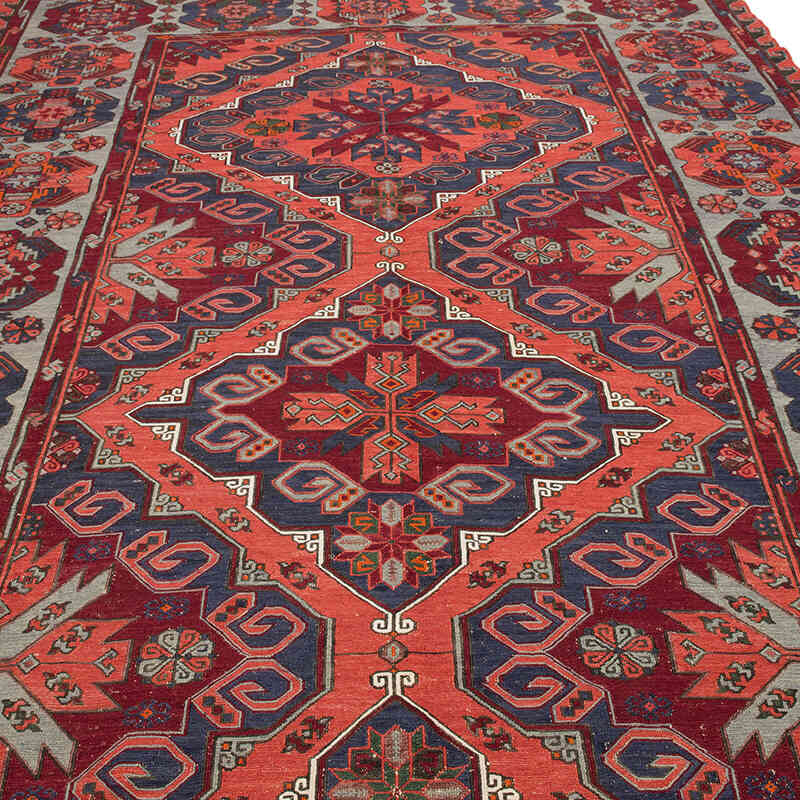 Vintage Caucasian Soumak Rug - 7' 3" x 12' 6" (87" x 150") - K0074035