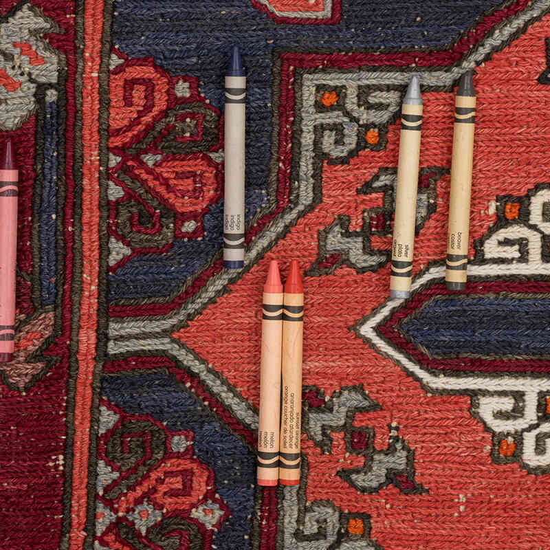 Vintage Caucasian Soumak Rug - 7' 3" x 12' 6" (87" x 150") - K0074035