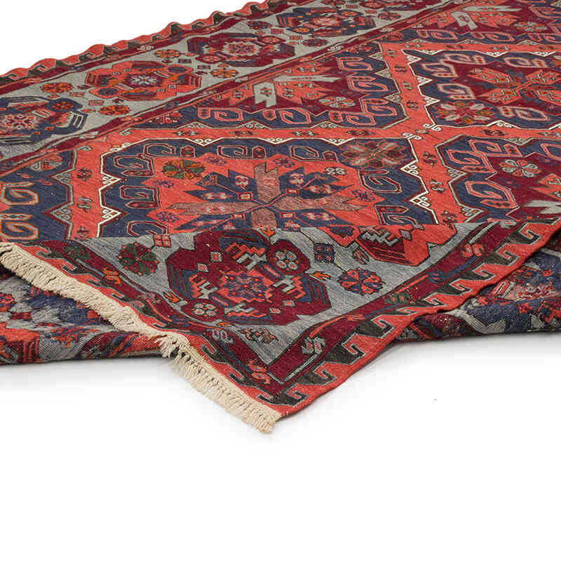 Vintage Caucasian Soumak Rug - 7' 3" x 12' 6" (87" x 150") - K0074035