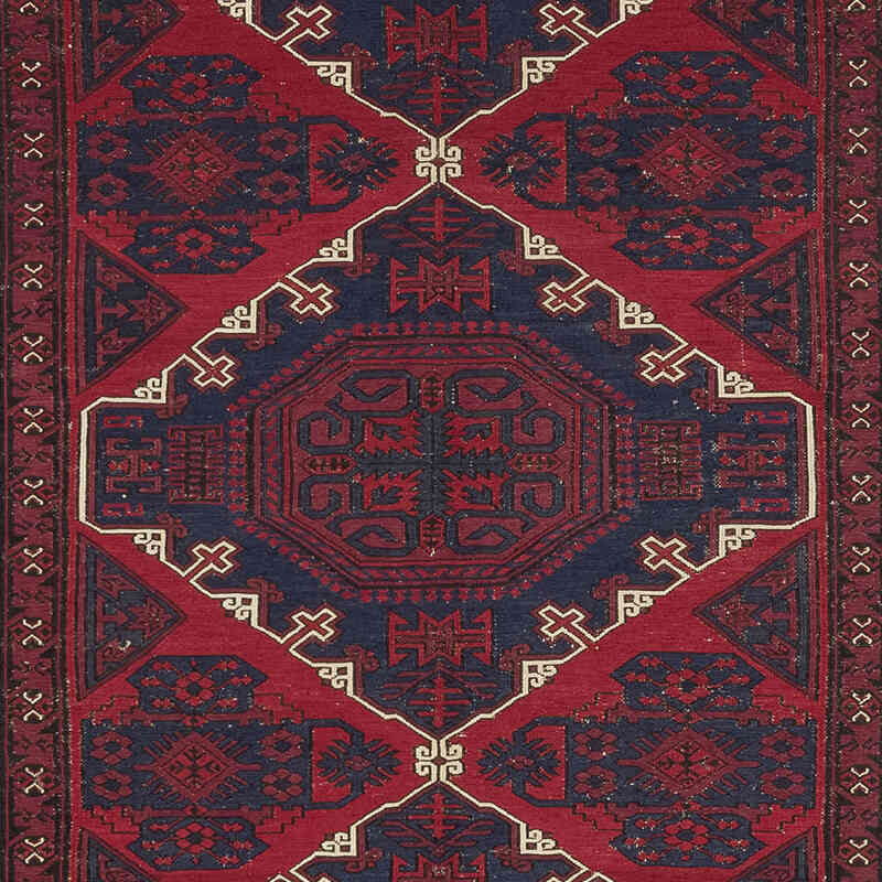 Alfombra Soumak Vintage Caucásica - 201 cm x 352 cm - K0074036