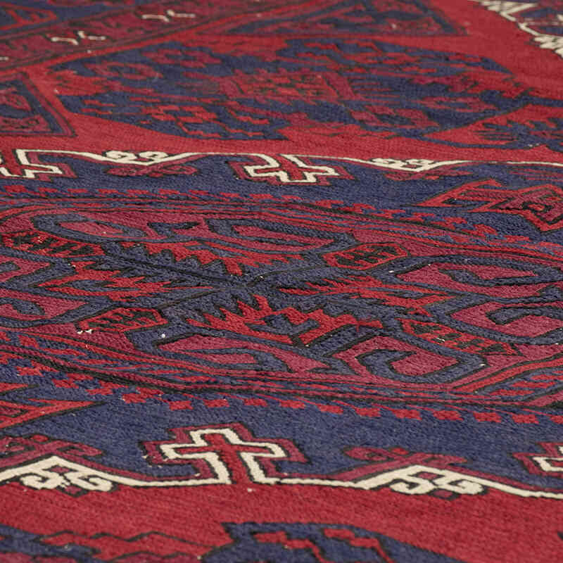 Alfombra Soumak Vintage Caucásica - 201 cm x 352 cm - K0074036