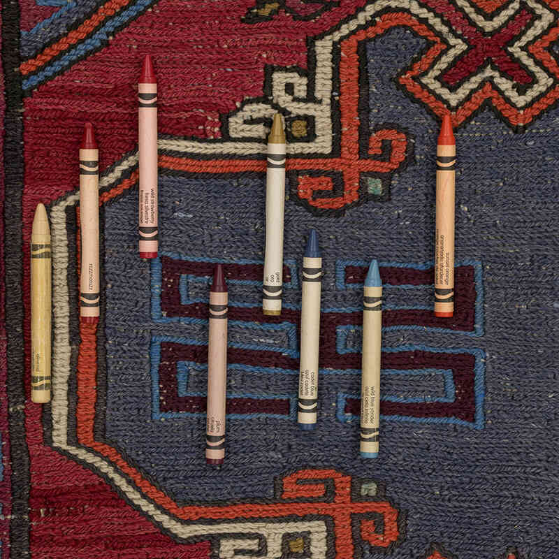 Alfombra Soumak Vintage Caucásica - 215 cm x 380 cm - K0074037