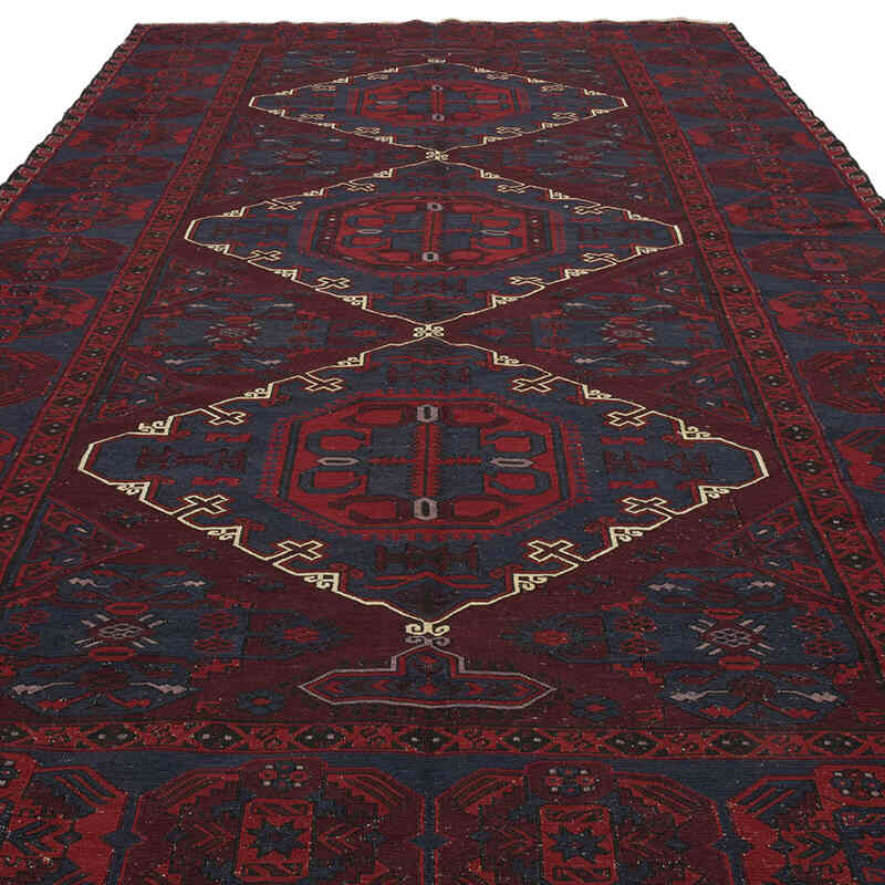Alfombra Soumak Vintage Caucásica - 210 cm x 390 cm - K0074038