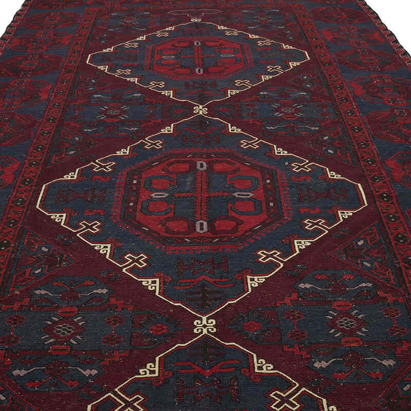 Alfombra Soumak Vintage Caucásica - 210 cm x 390 cm - K0074038