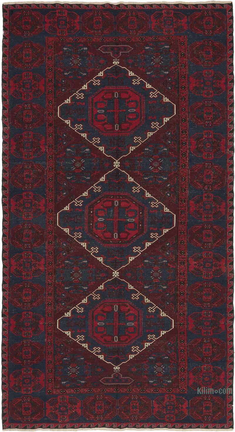 Alfombra Soumak Vintage Caucásica - 210 cm x 390 cm - K0074038