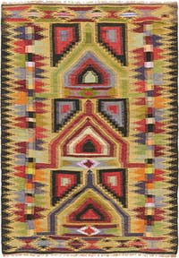 Vintage Konya Kilim Rug - 4' 2" x 5' 11" (50" x 71")