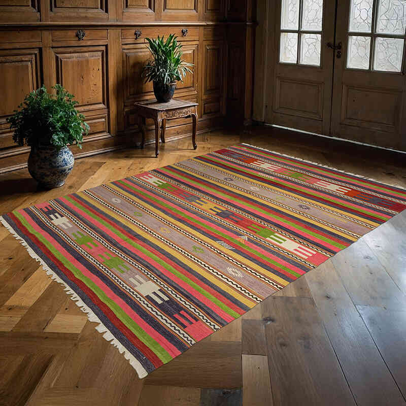 Alfombra Vintage Manisa Kilim - 165 cm x 232 cm - K0074064