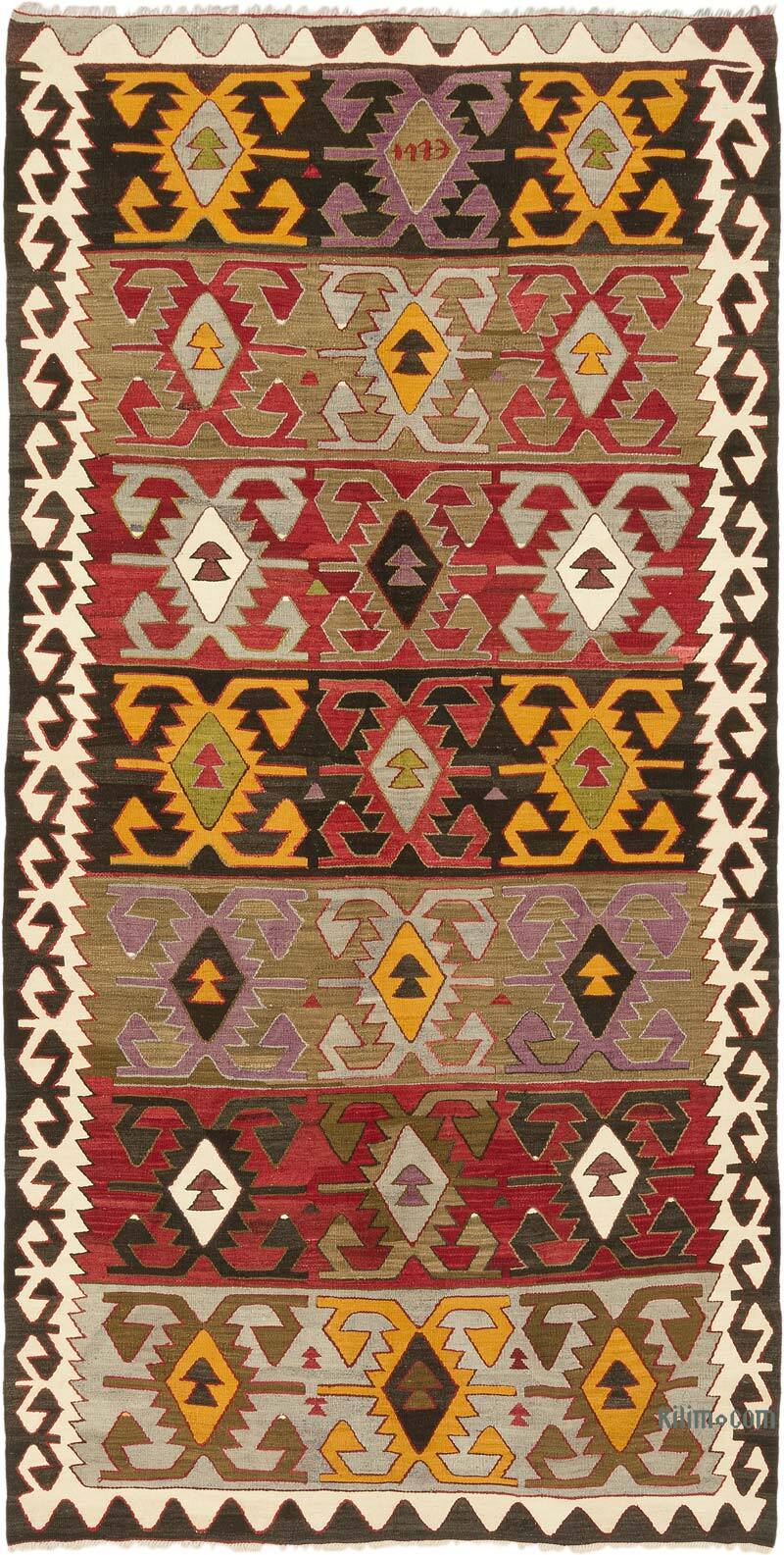 Vintage Konya Kilim Rug - 5' 7" x 10' 11" (67" x 131") - K0074073