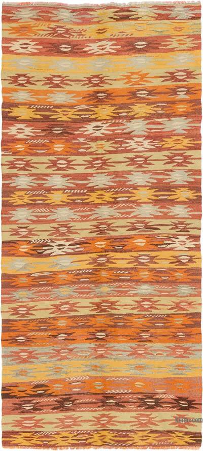 Vintage Afyon Kilim Rug - 4'  x 9' 1" (48" x 109")
