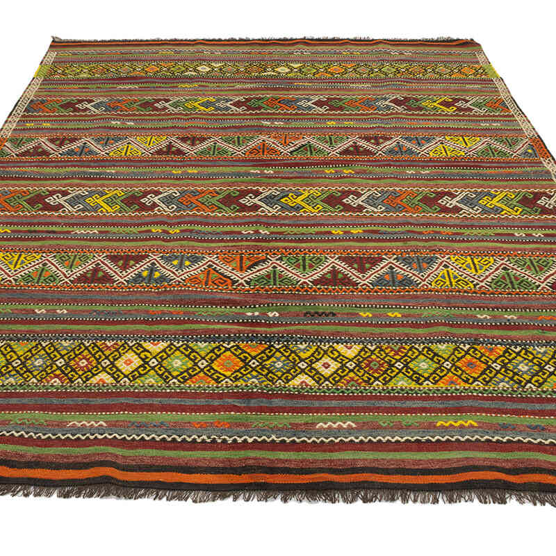 Vintage Anatolian Jijim Rug - 5' 7" x 8' 1" (67" x 97") - K0074075