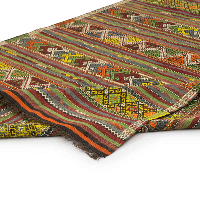 Vintage Anatolian Jijim Rug - 5' 7" x 8' 1" (67" x 97") - K0074075
